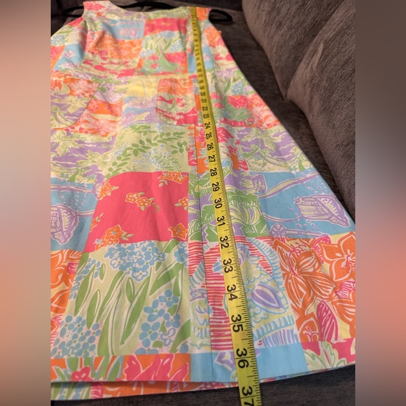 Vintage Lilly Pulitzer Krista Patchwork Shift Dress Size 8 - Picture 9 of 9